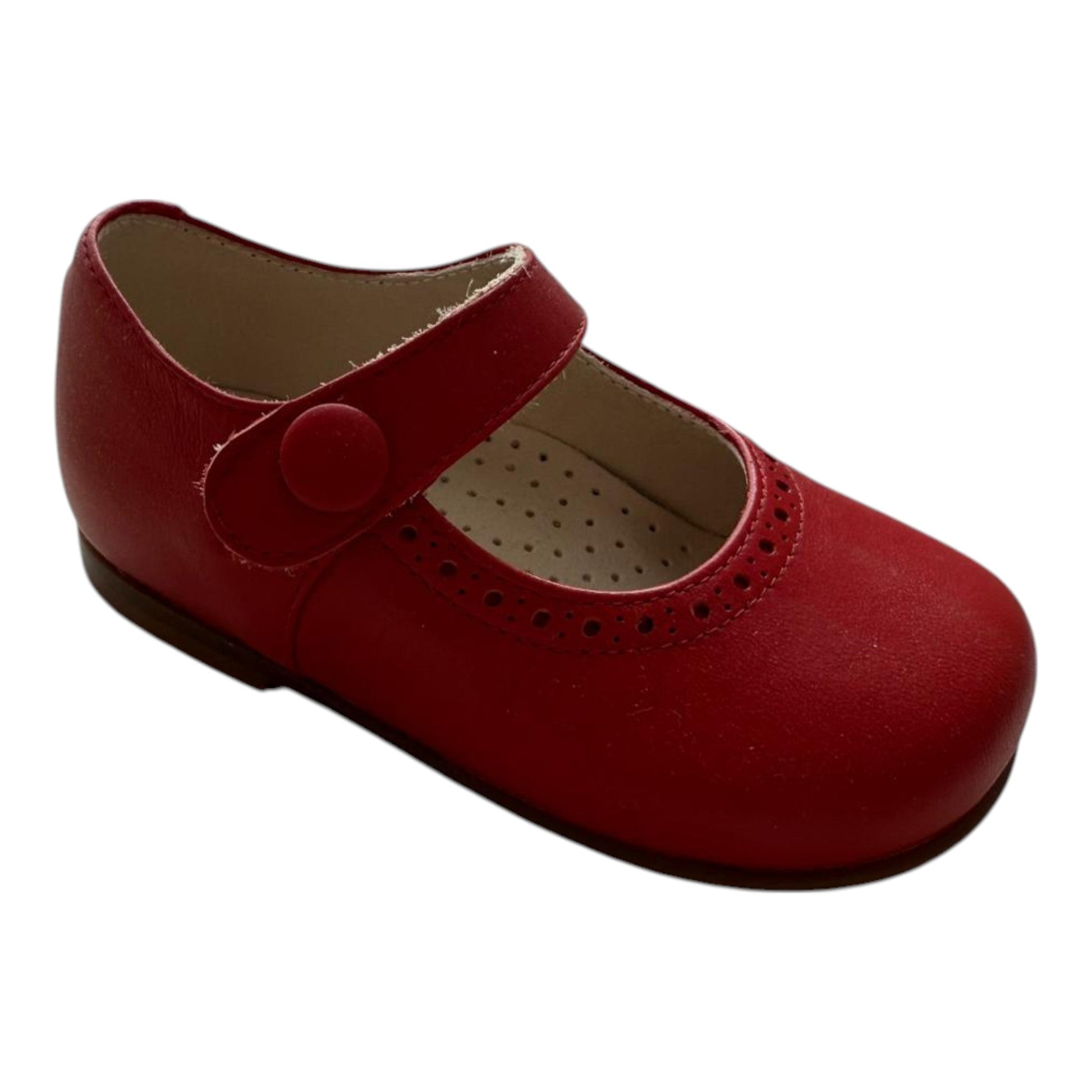 24389 - Red Leather Toddler Mary Jane Shoes Beberlis