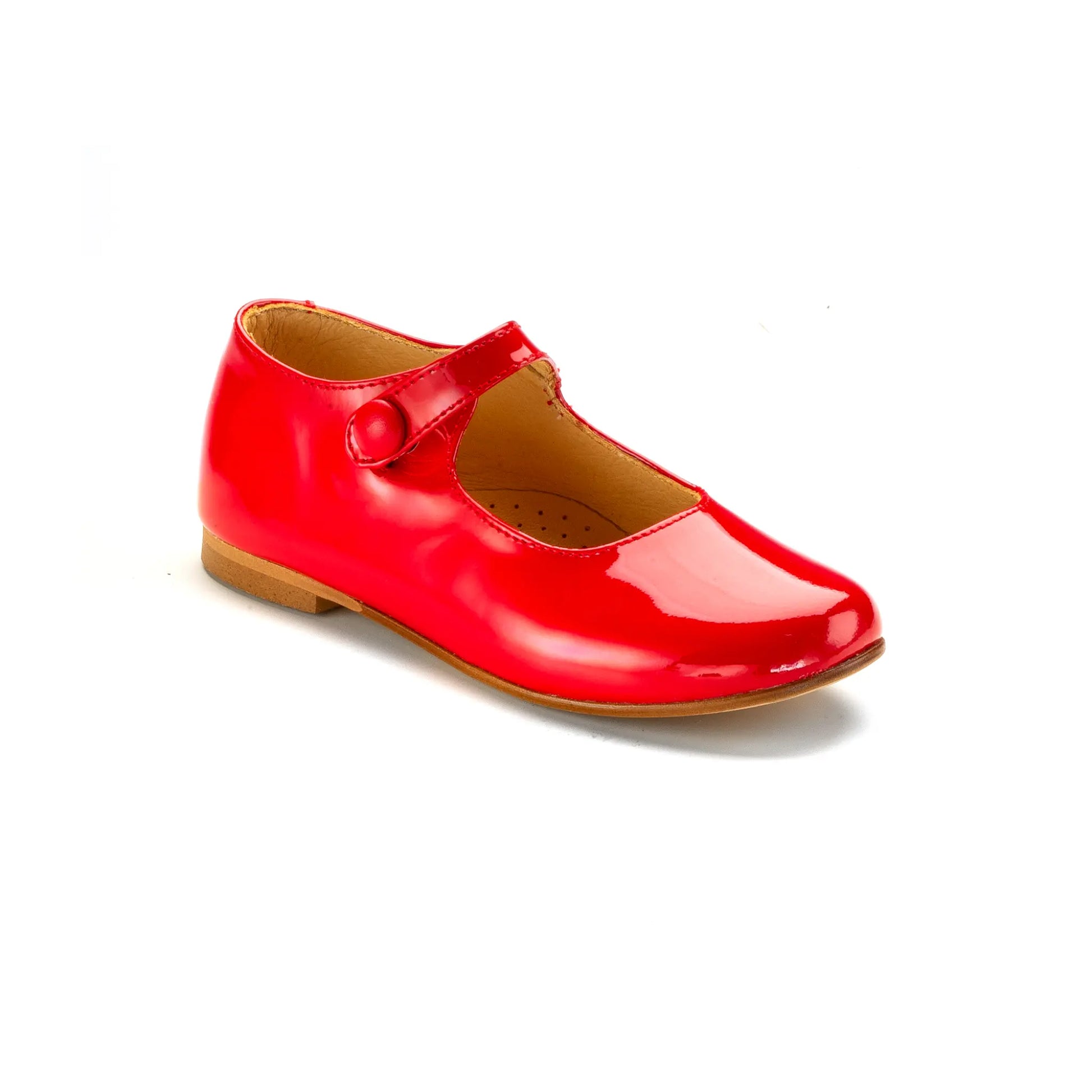Olivia red patent girls Mary Jane button shoe