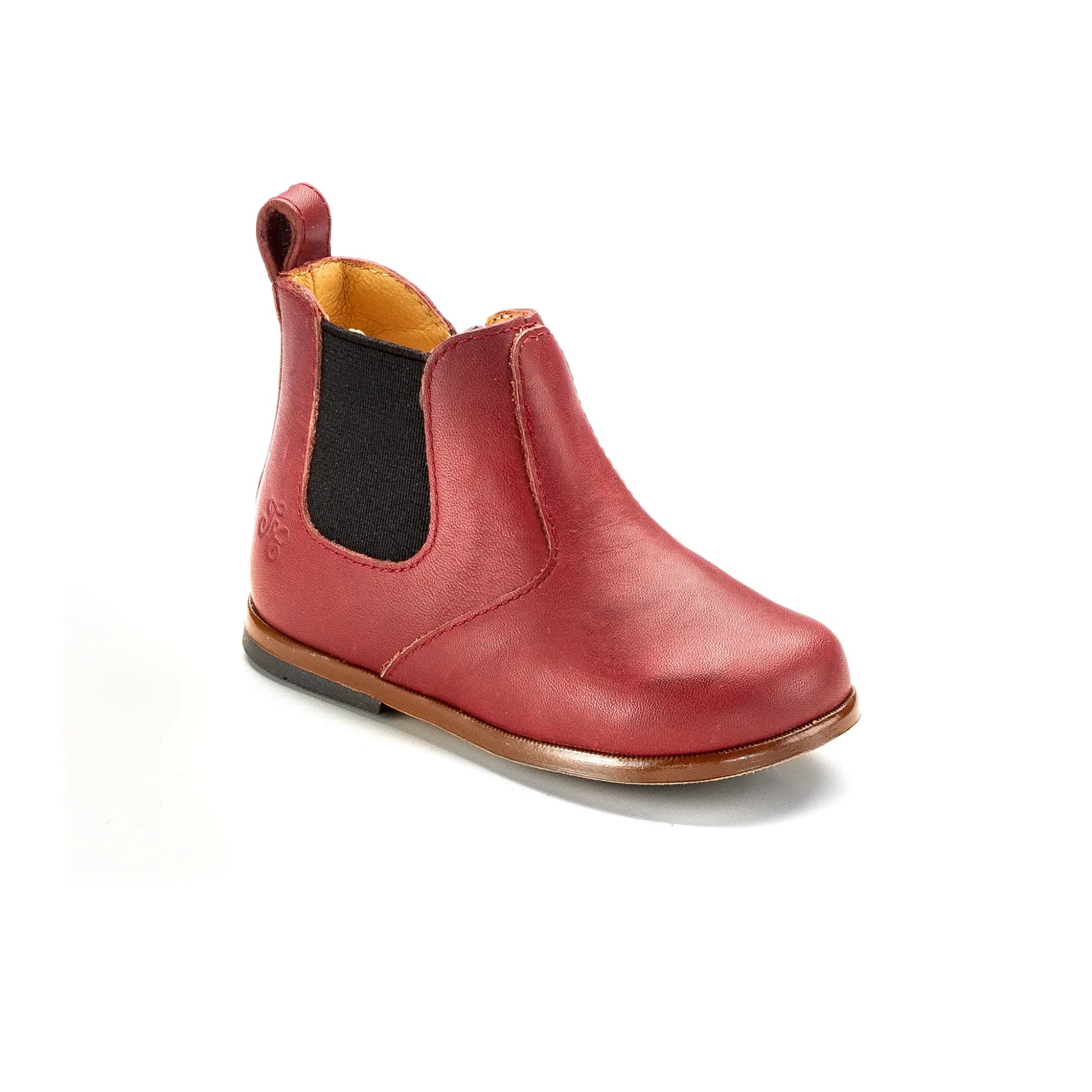 Zip Bordo Leather Toddler Bootie