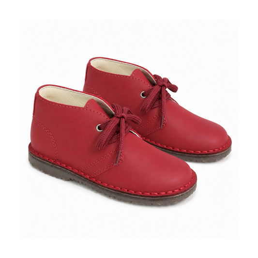 522 - Red Sahara Leather Lace for Toddler/Boy/Girl by London Kids