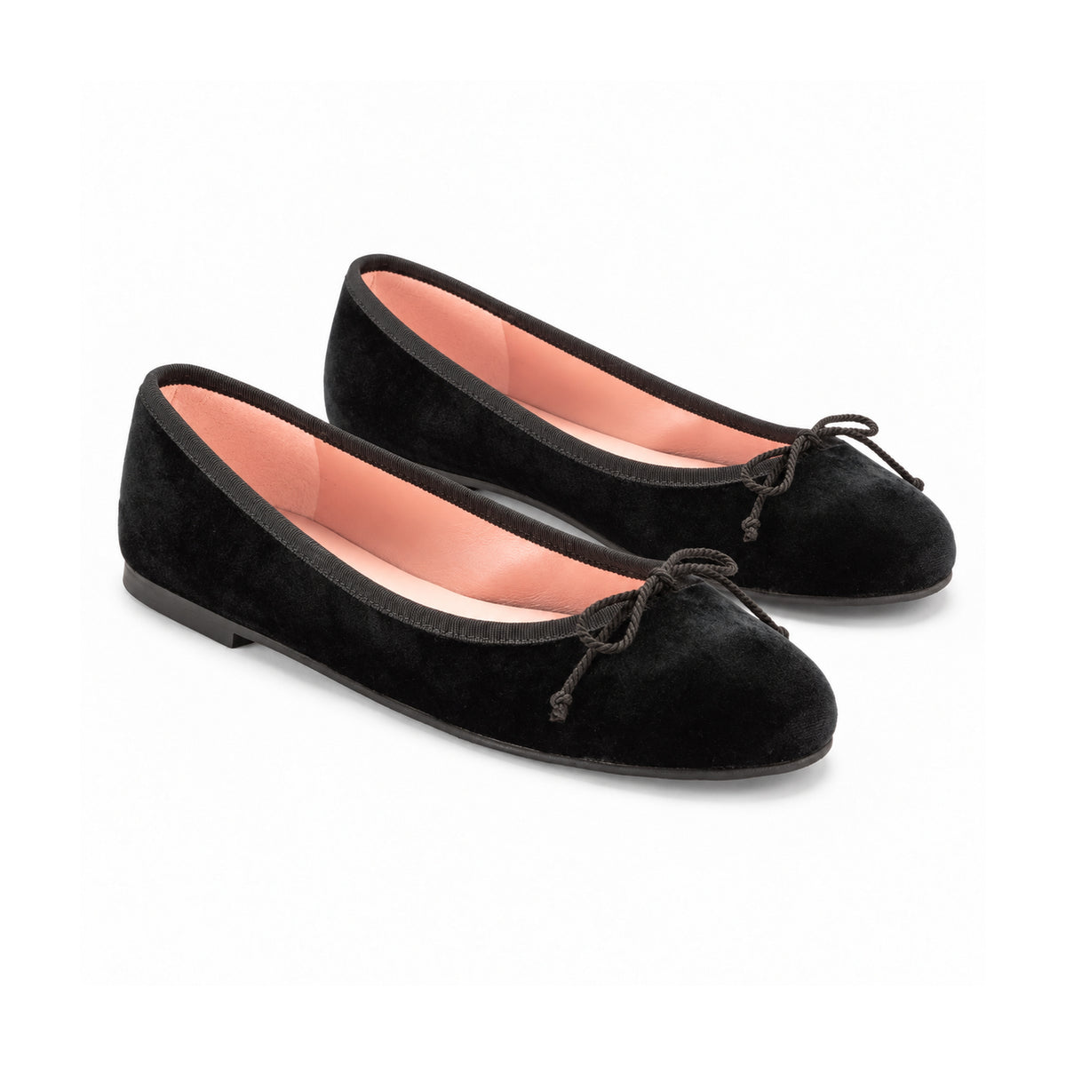 38189 - Black Velvet Flats for Teen/Women by Pretty Ballerinas