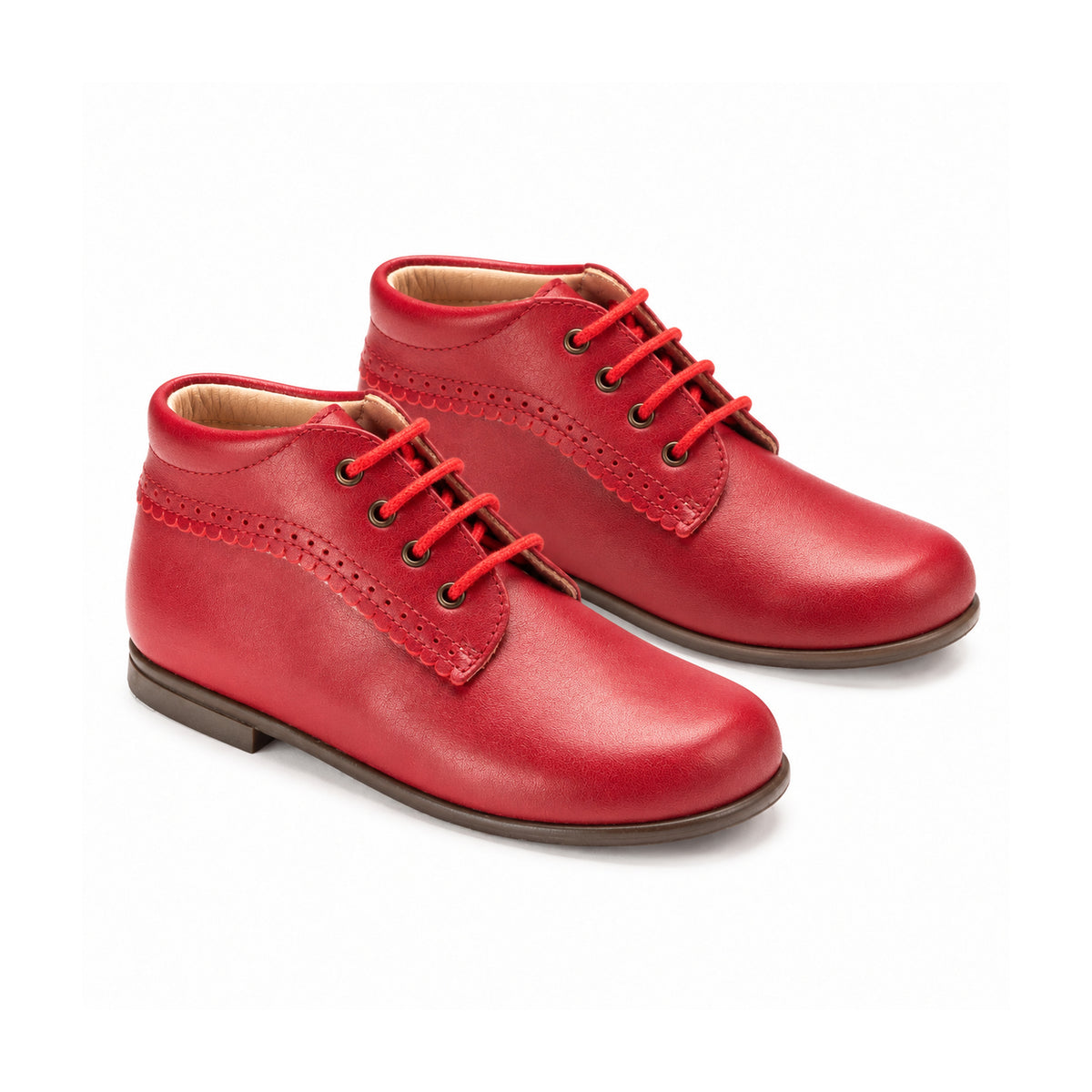 Gael - Red Leather Baby High Top