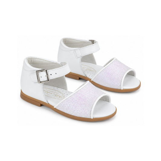 White Glitter Strap for Toddler by Beberlis