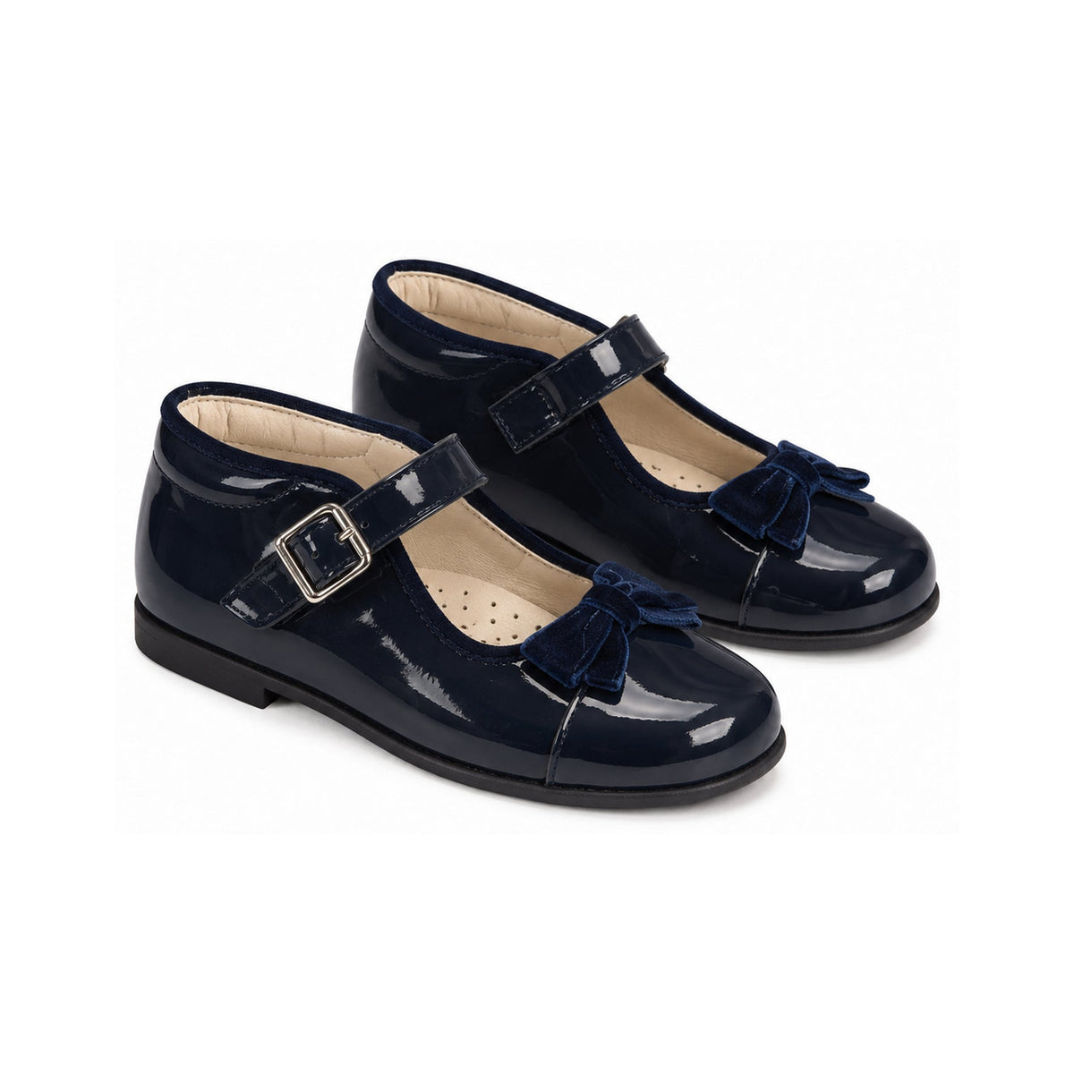 Navy Patent Leather Strap for Toddler by Beberlis