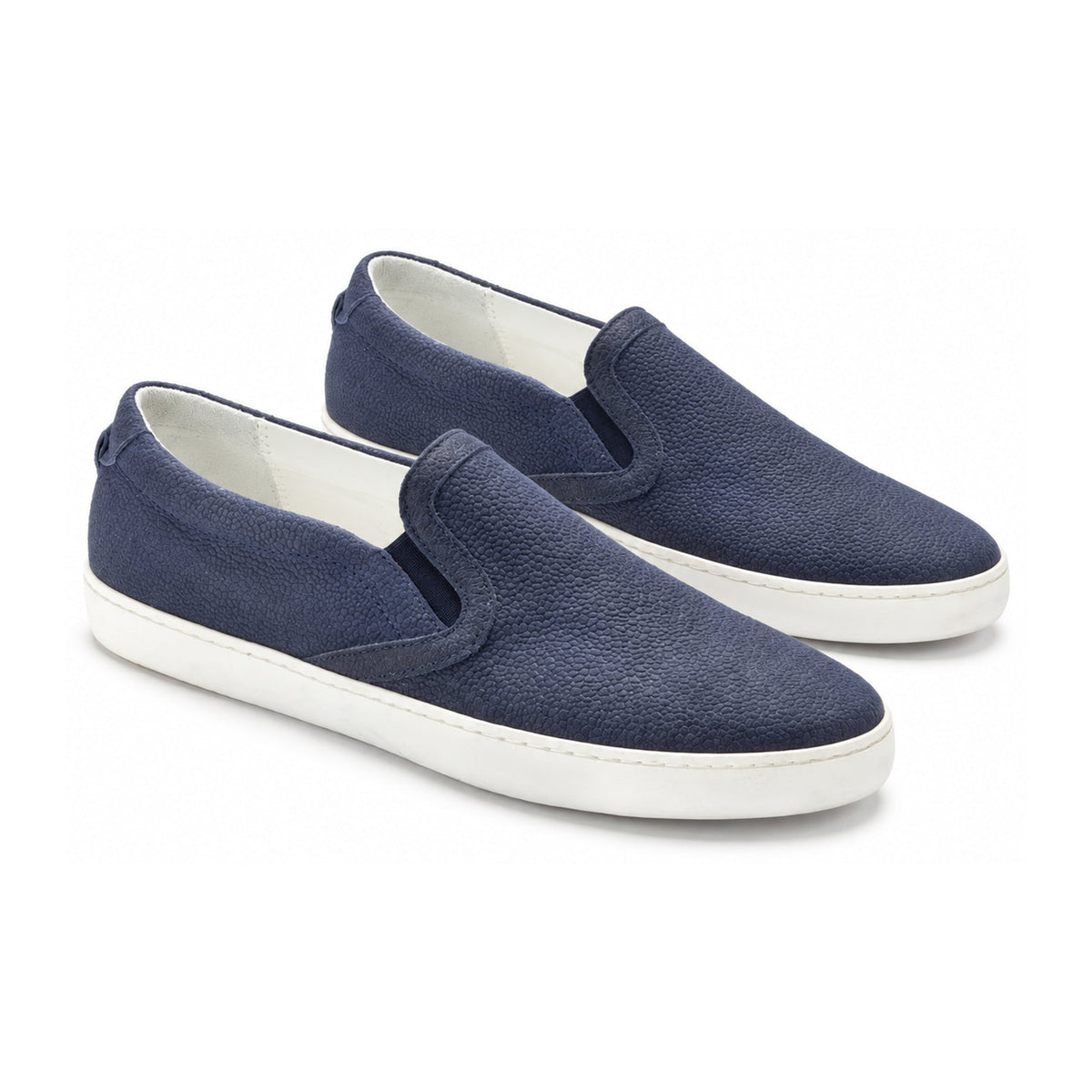 Navy Soft Leather Sneaker for Girls by Beberlis