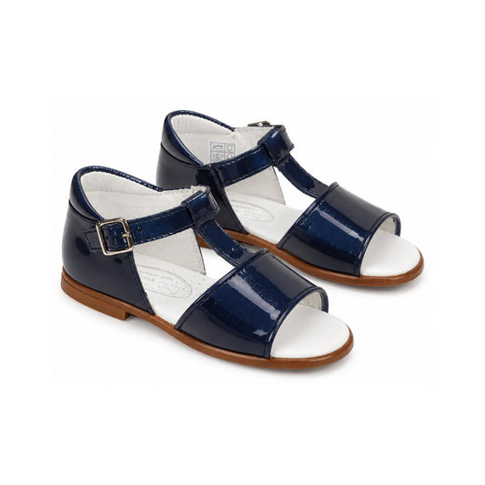 Navy Patent Leather Strap for Toddler by Beberlis