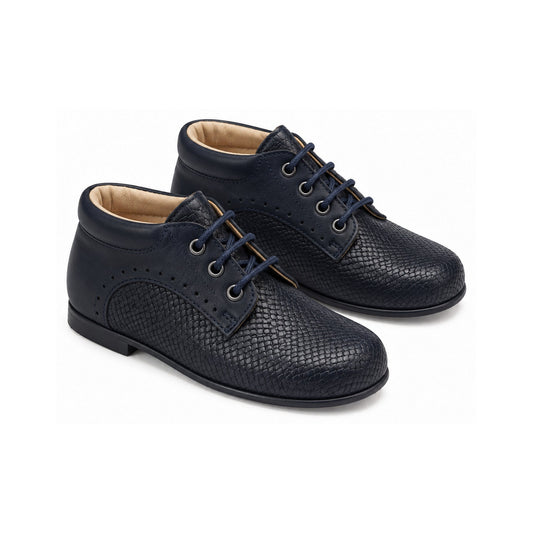 Navy Soft Leather Lace for Toddler by Beberlis