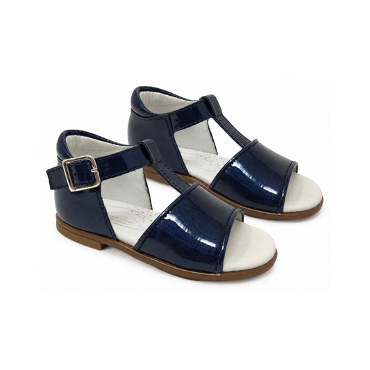Navy Patent Leather Strap for Toddler by Beberlis