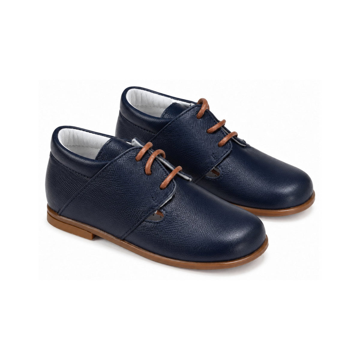 Navy Soft Leather Lace for Toddler by Beberlis