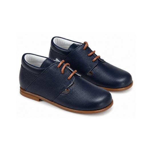 Navy Soft Leather Lace for Toddler by Beberlis