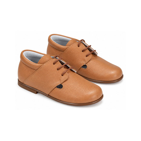 Tan Soft Leather Lace for Toddler by Beberlis