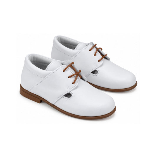 White Soft Leather Lace for Toddler by Beberlis