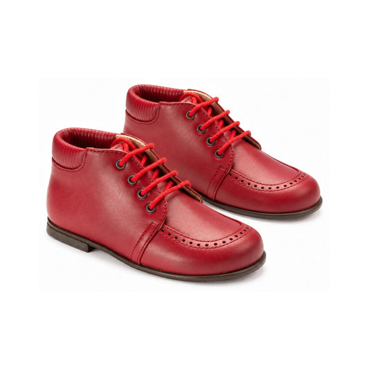 Red Leather Toddler High Shoe