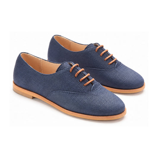 Navy Soft Leather Lace for Boy by Beberlis