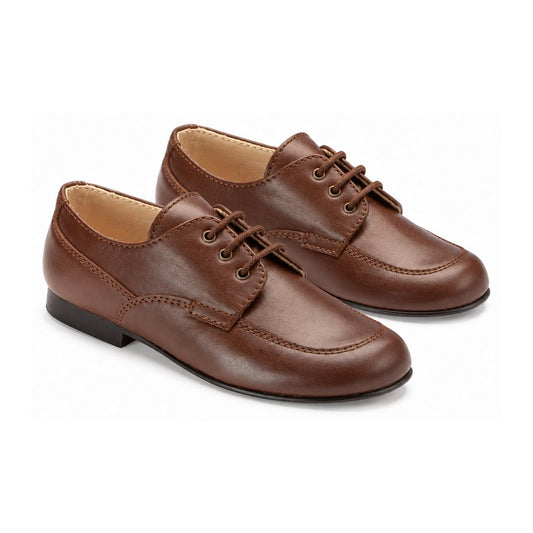 Brown Soft Leather Lace for Boy by Beberlis