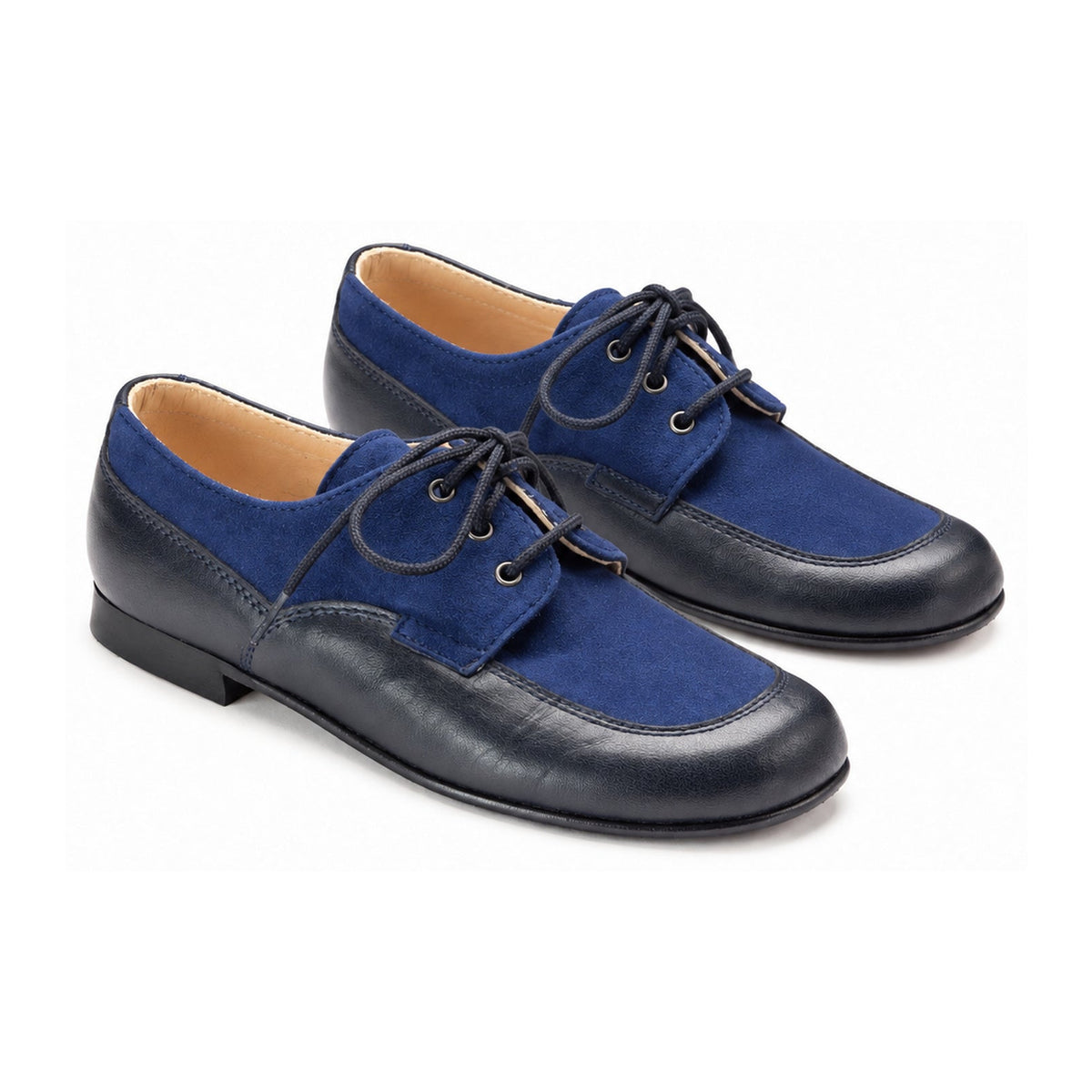 Navy Soft Leather Lace for Boy by Beberlis