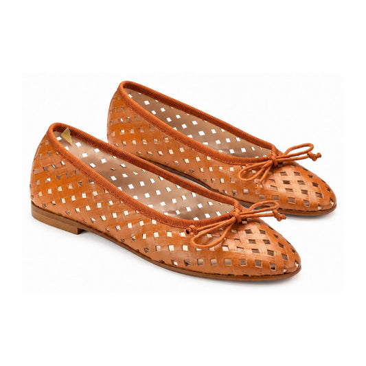Tan Soft Leather Flats for Girl/Teen/Women by Beberlis