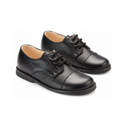 Black Soft Leather Lace for Toddler by Beberlis