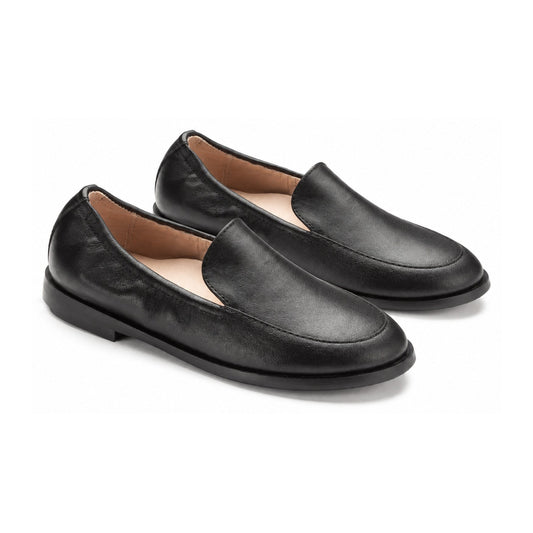 Black Soft Leather Slip On for Boy by Beberlis