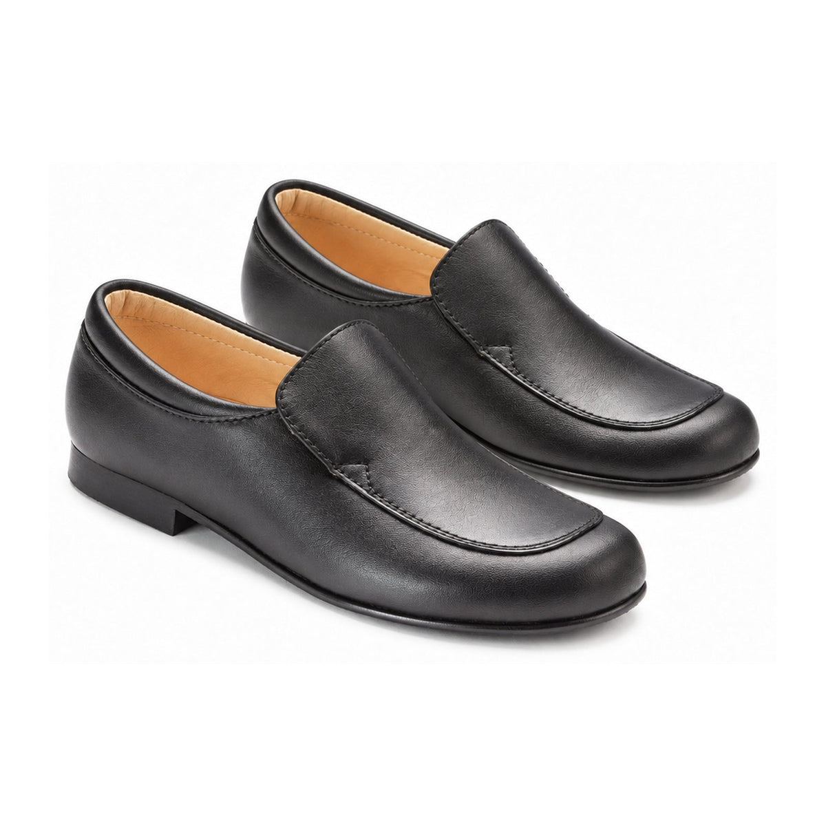 Black Soft Leather Slip On for Boy by Beberlis