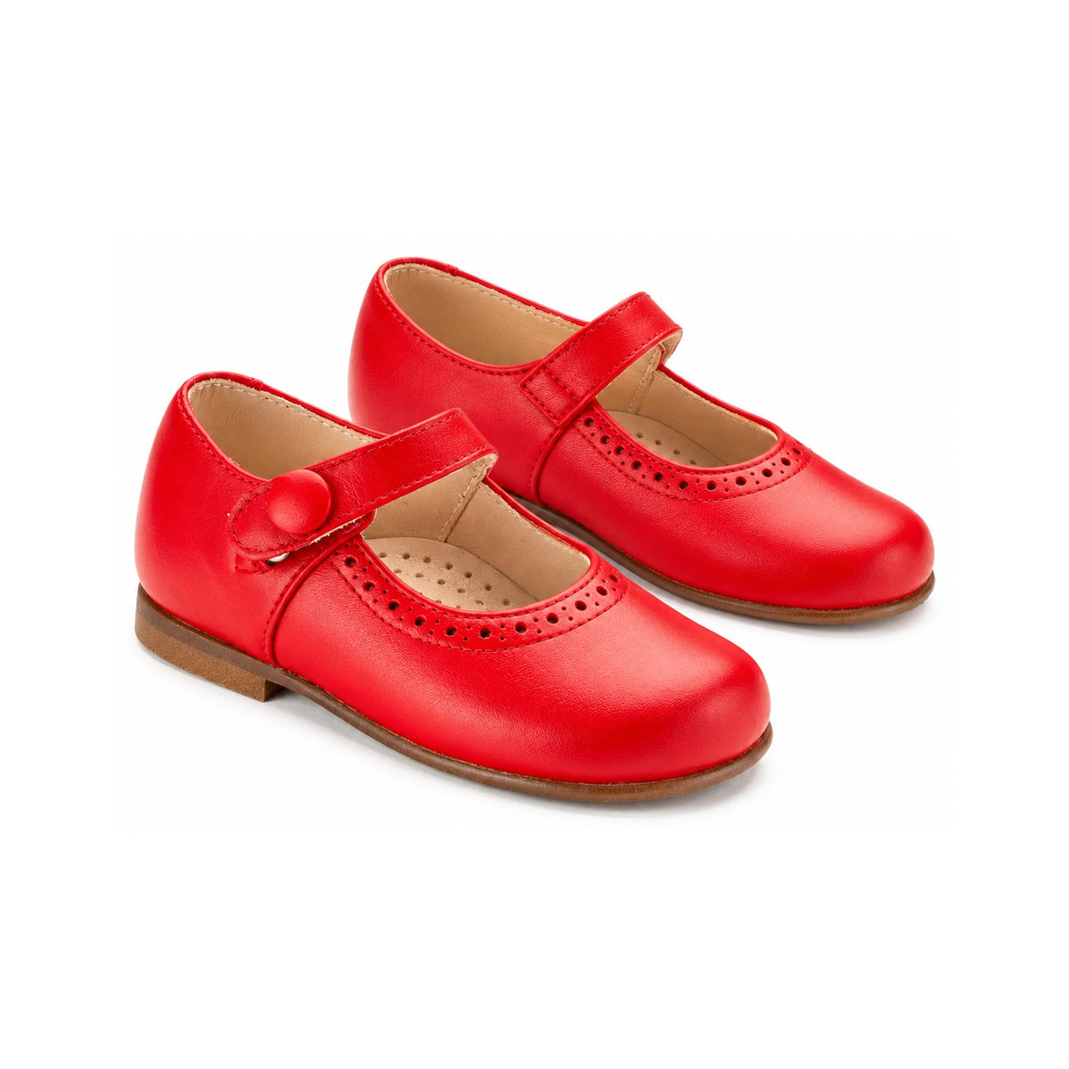 Red Leather Toddler Mary Jane Shoes