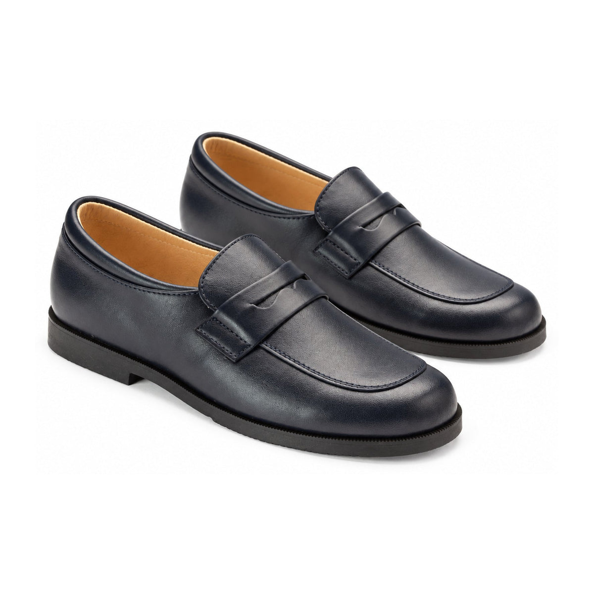 Navy Soft Leather Slip On for Boy by Beberlis