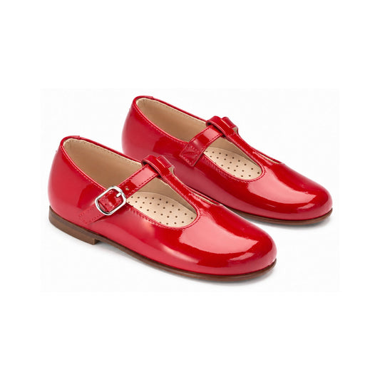 Red Patent Baby's T-strap