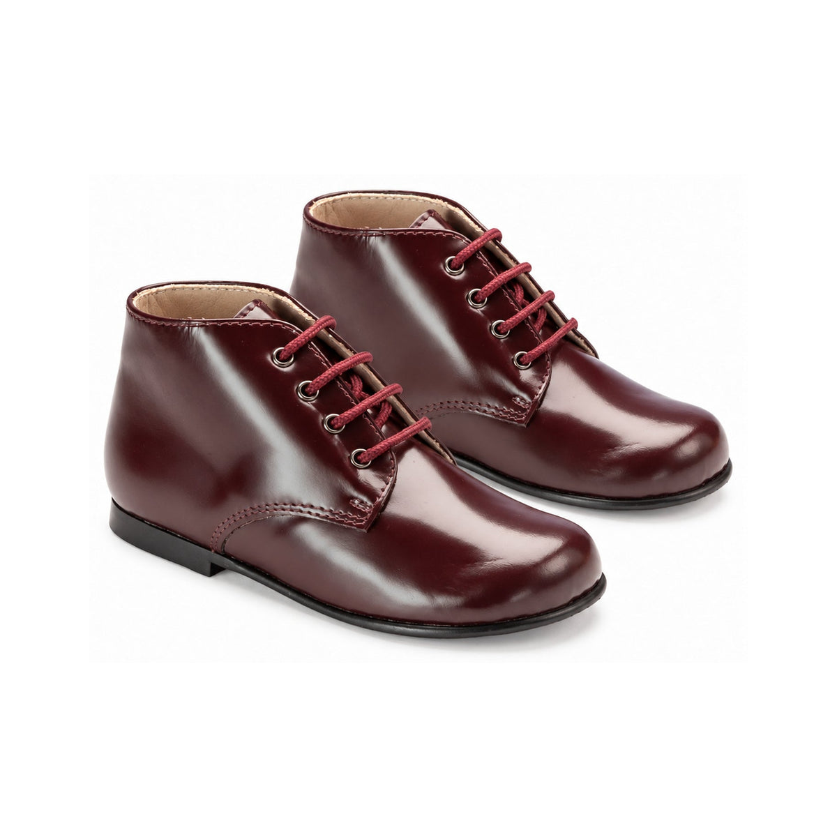 Bordo Polished Leather Lace for Toddler by Beberlis