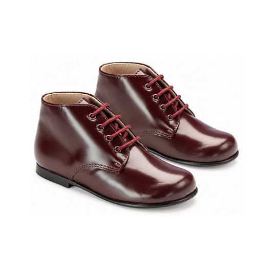 Bordo Polished Leather Lace for Toddler by Beberlis