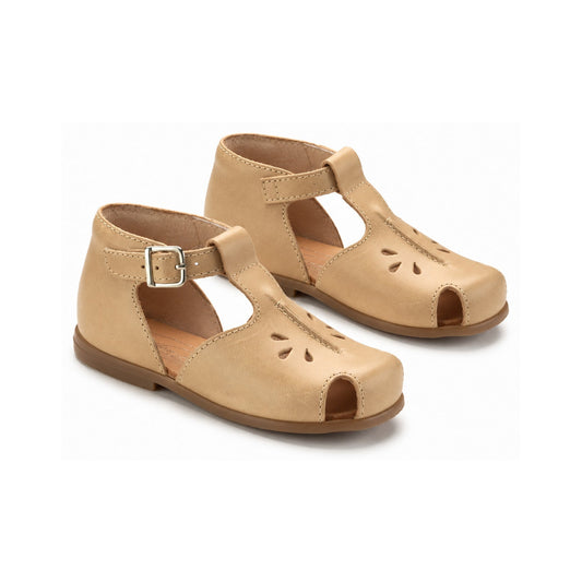 Beige Leather Toddler Summer Bottie