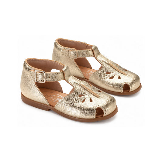 Gold Leather Toddler Summer Bottie