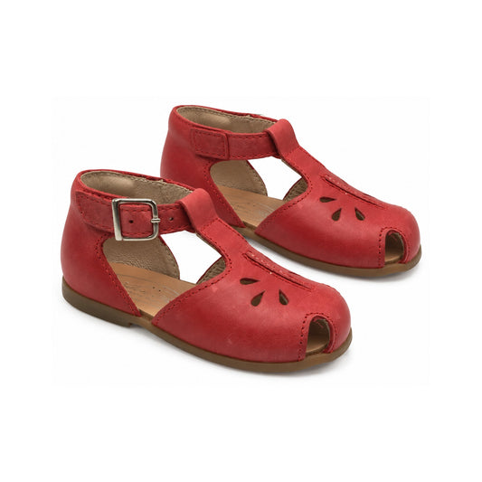 Red Leather Toddler Summer Bottie