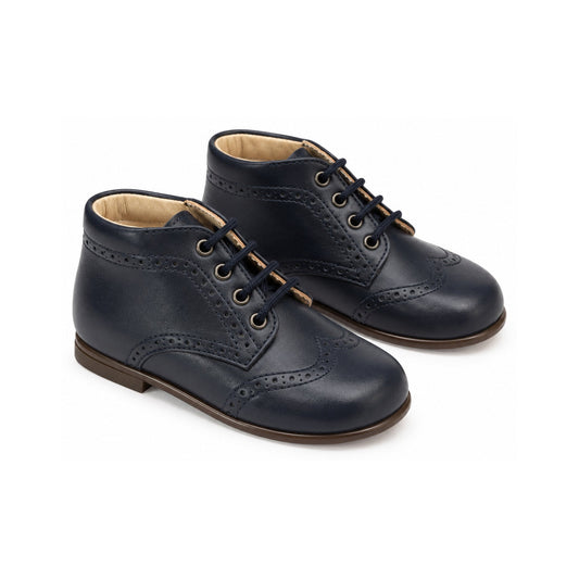 Navy Soft Leather Lace for Toddler by Beberlis