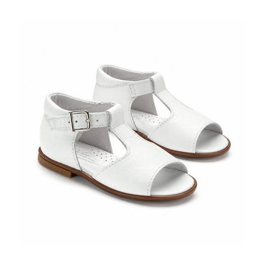 Elegant White Leather Baby's Sandal