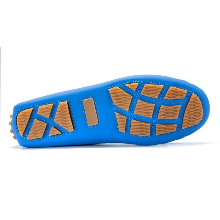Blue Sahara Girls Loafer, soft broken-in comfort, classic moccasin style