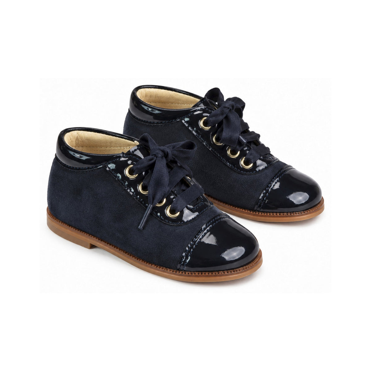 Navy Patent Leather Lace for Toddler by Clarys