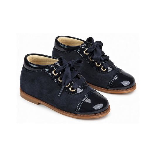 Navy Patent Leather Lace for Toddler by Clarys