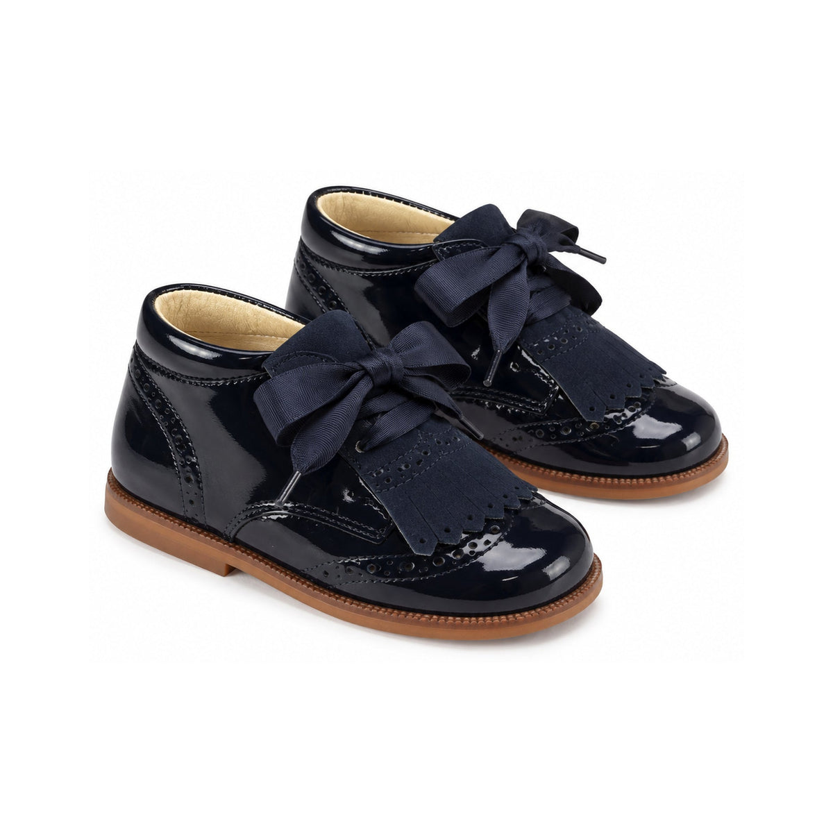 Navy Patent Leather Lace for Toddler by Clarys