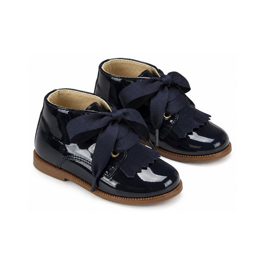 Navy Patent Leather Lace for Toddler by Clarys