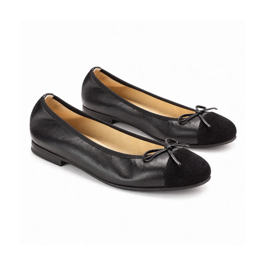 1641 - Black Soft Leather Slip On for Girl/Teen/Women by London Kids