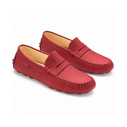 2582 - Dark Red Sahara Girls Moccasin Loafer
