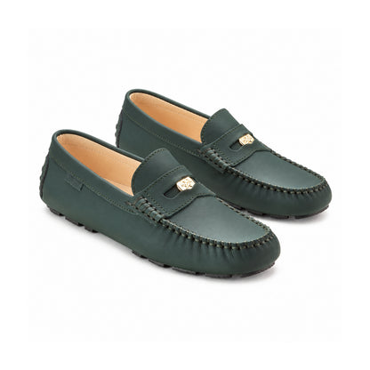 2591 - Green Sahara Girls Mocassin Penny Coin