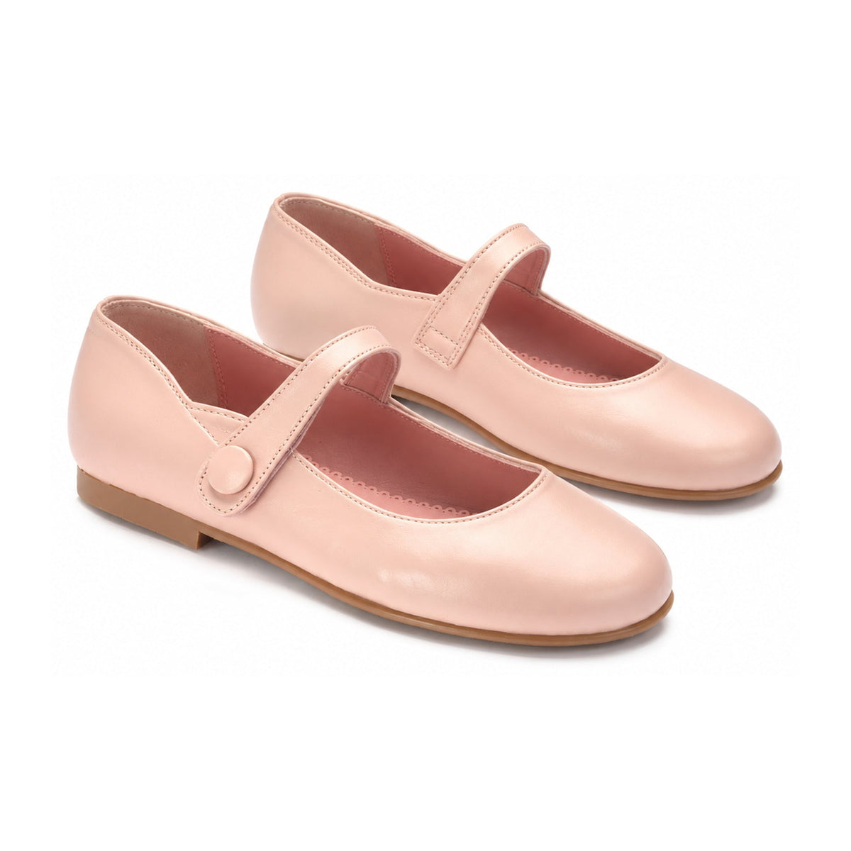 Pink Leather Girls MaryJane Shoe