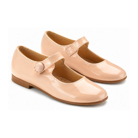 Blush Patent Girls Mary Jane Button
