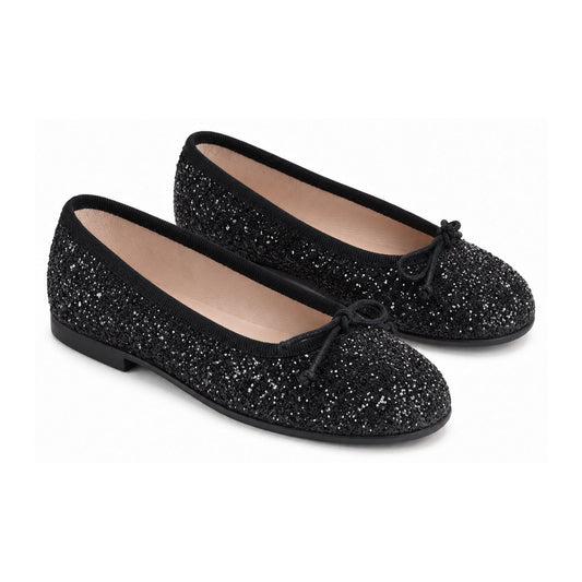 Black Glitter Flats for Girl/Teen/Women by Galluci