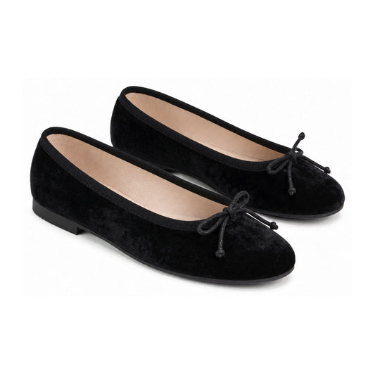 Black Velvet Flats for Girl/Teen/Women by Galluci