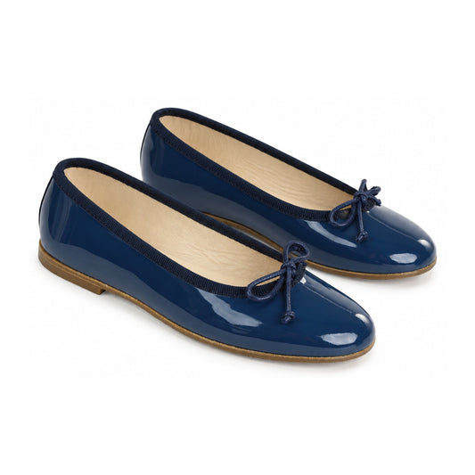 Navy Patent Leather Flats for Girl/Teen/Women by Galluci
