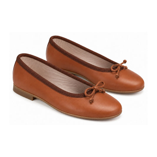 Tan Soft Leather Flats for Girl/Teen/Women by Galluci