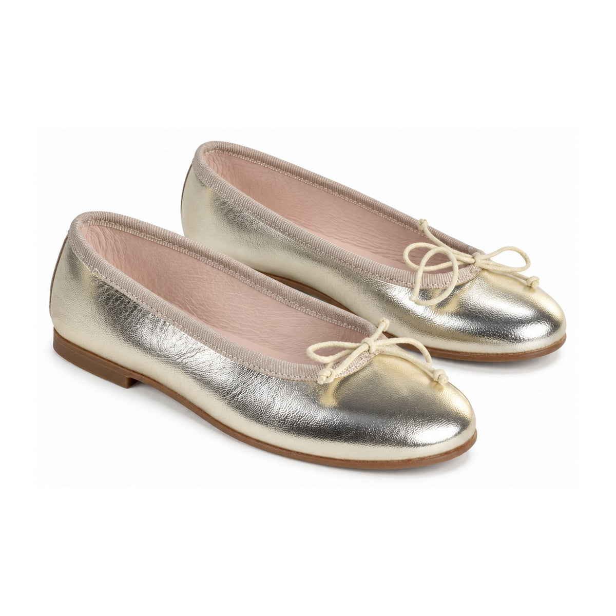 Gold Soft Leather Flats for Girl/Teen/Women by Galluci