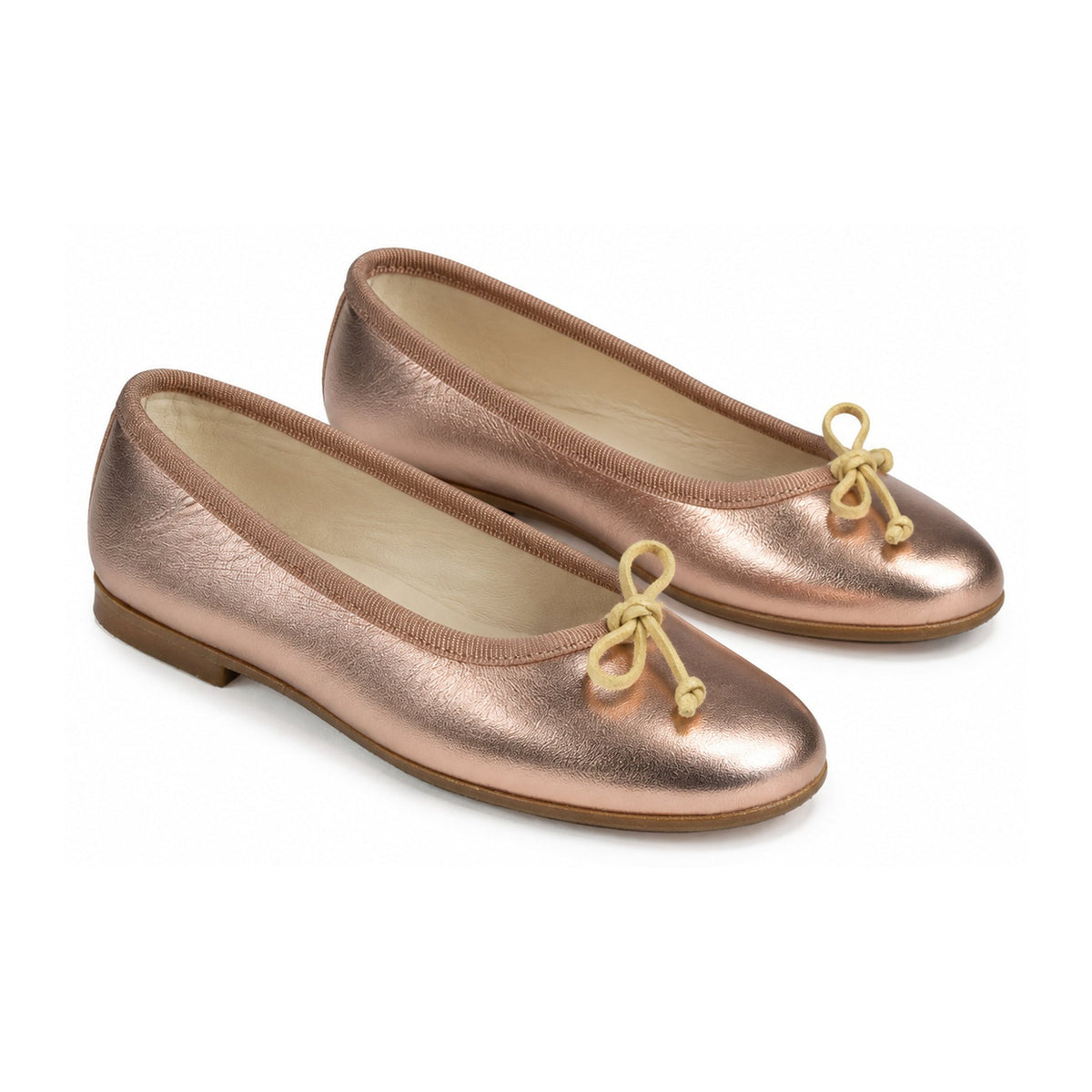 Gold Soft Leather Flats for Girl/Teen/Women by Galluci